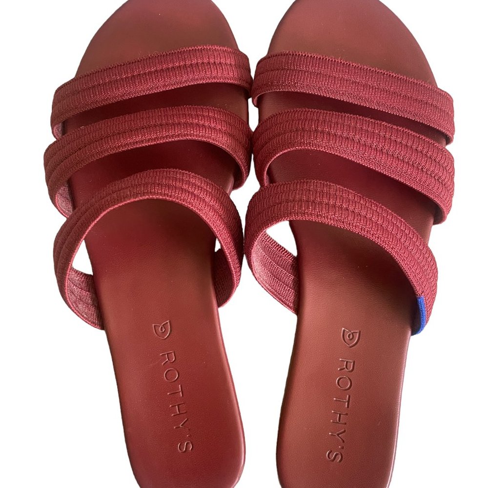 Rothy's Sangria Sandals Triple Band Slide 6.5